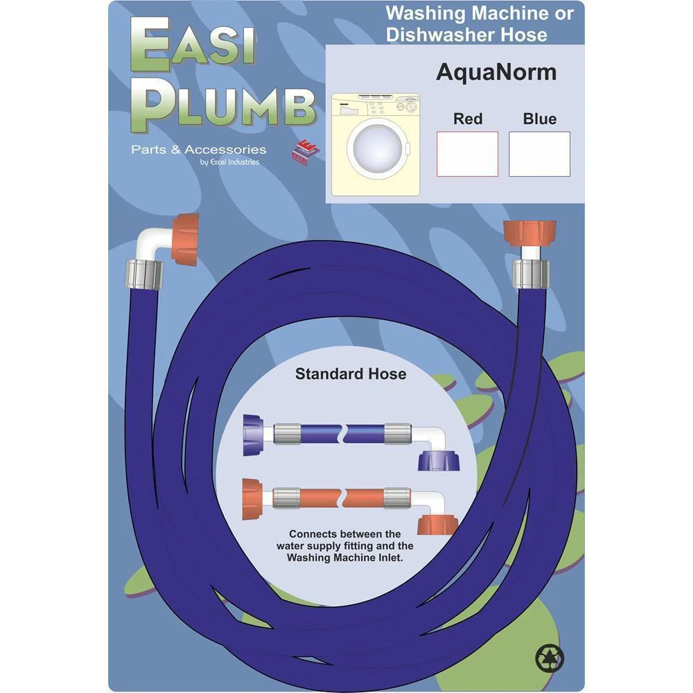 1.5M Aqua Normin Blue Appliance Hose EP15WMHB - Image 2