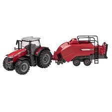 10Cm Massey Fergusson 8740S Tractor W/ Baler Lifter