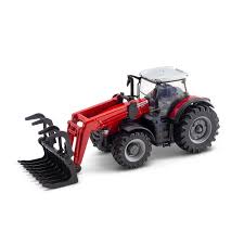 10Cm Massey Fergusson 8740S Tractor W/Front Loader & Grabber