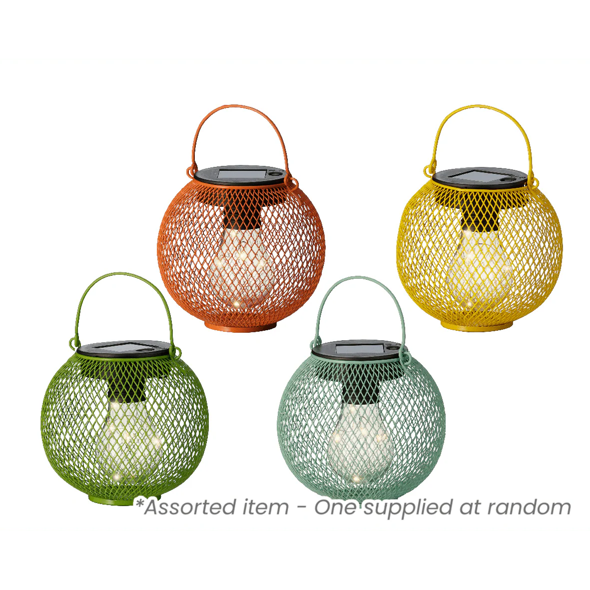 13x12cm Metal Solar Lantern Assorted - One Supplied - Image 2