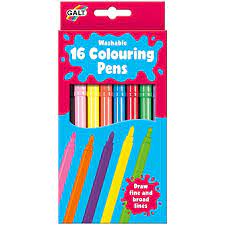 16 Colouring Pens Washable