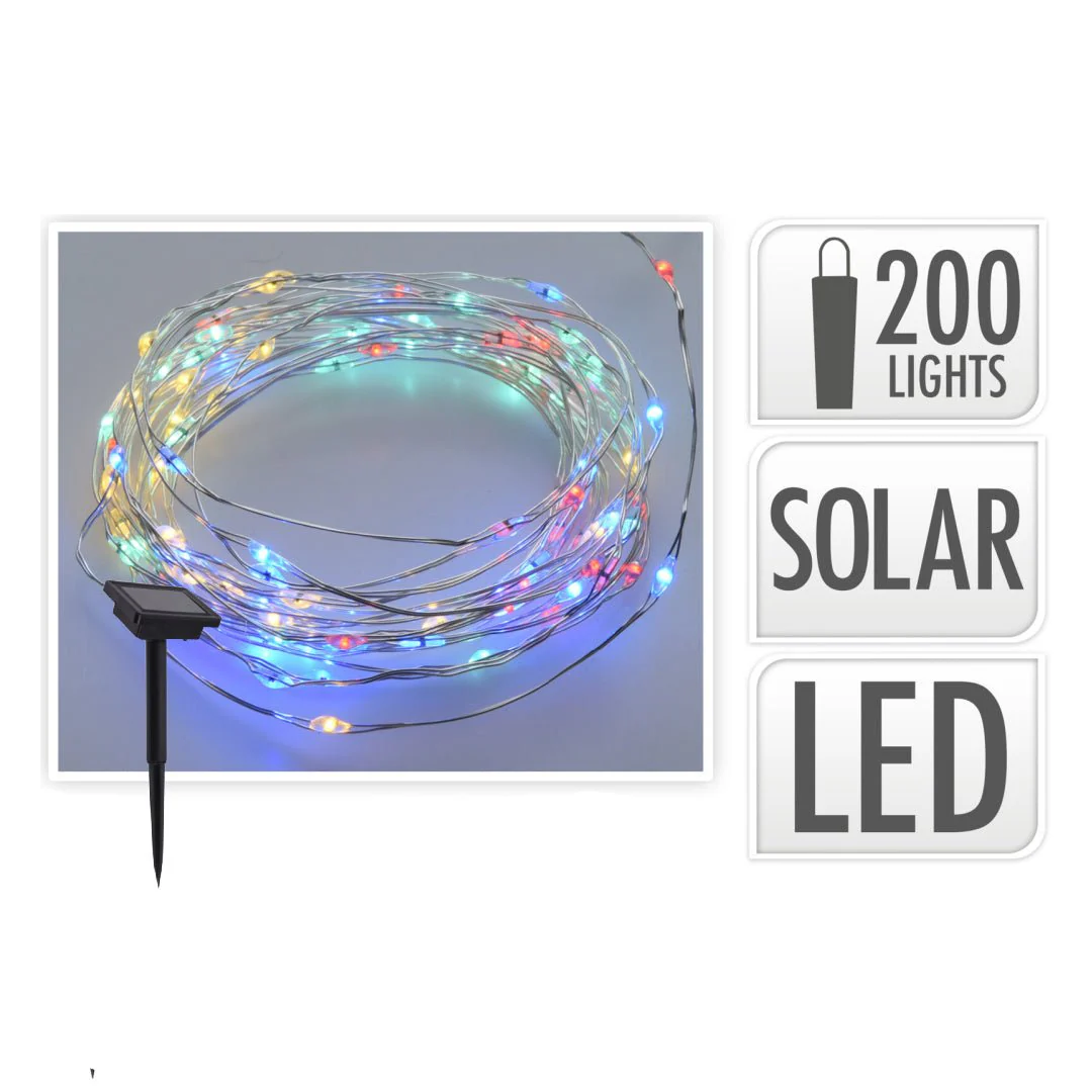 200 LED Solar Light - Multicoloured