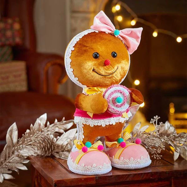 35cm Standing Gingerbread Candy Girl
