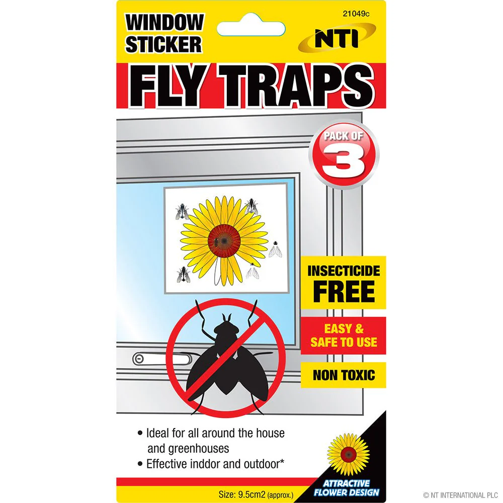 3pc Fly Trap Window Stickers