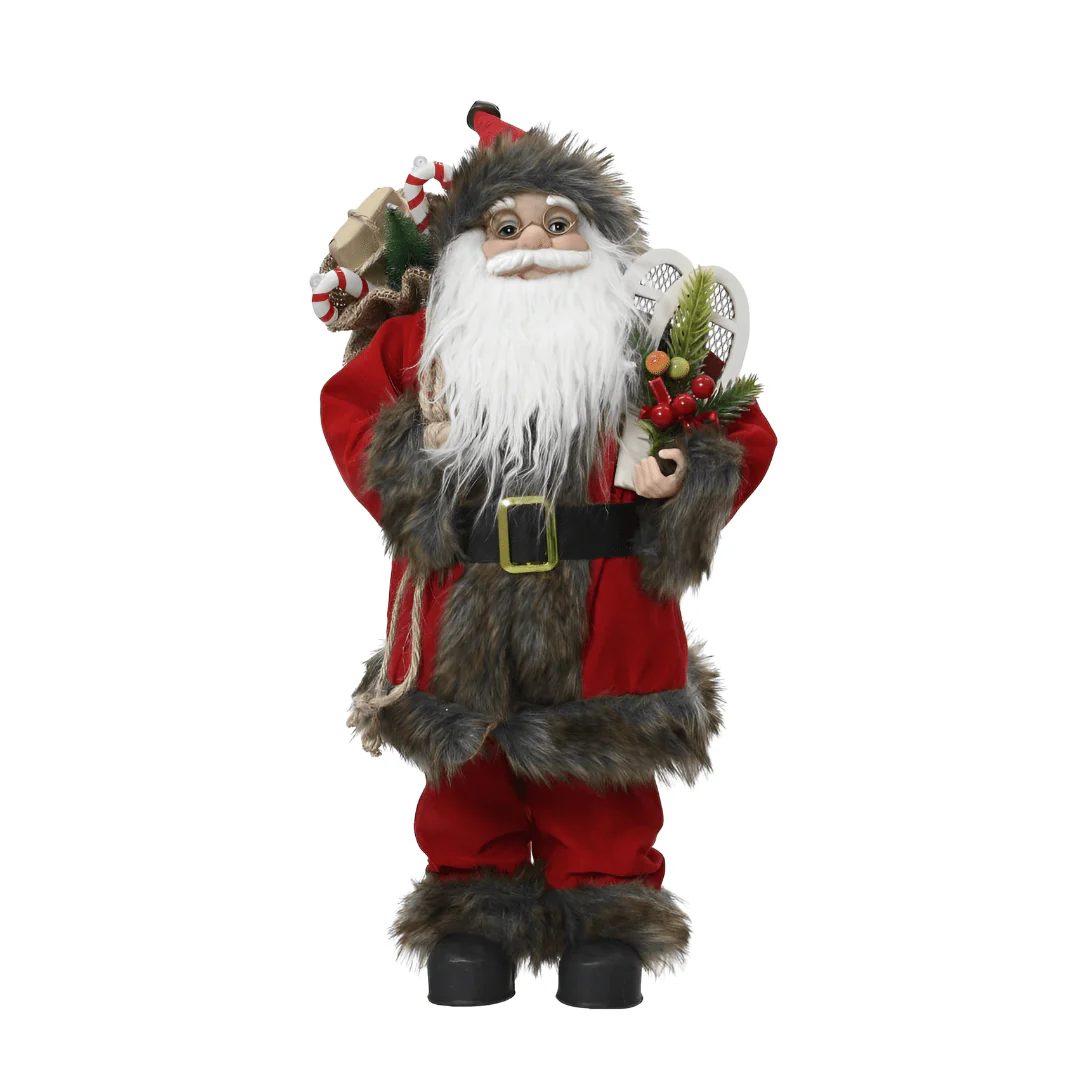 45cm Standing Red Santa with Glasses - Image 2