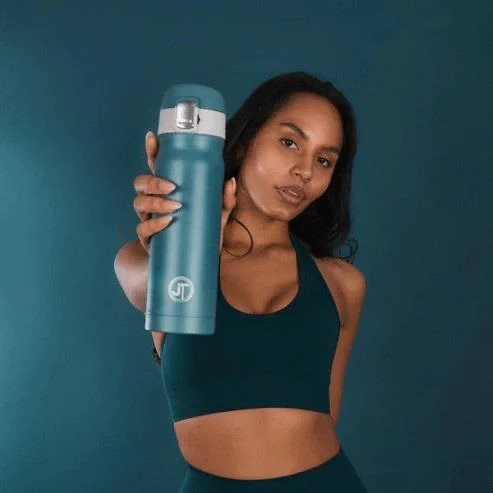500ml Double Wall Vacuum Flask Green - Image 2