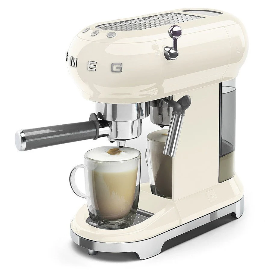 50'S Espresso Pump Coffee Machine - Cream - Image 3