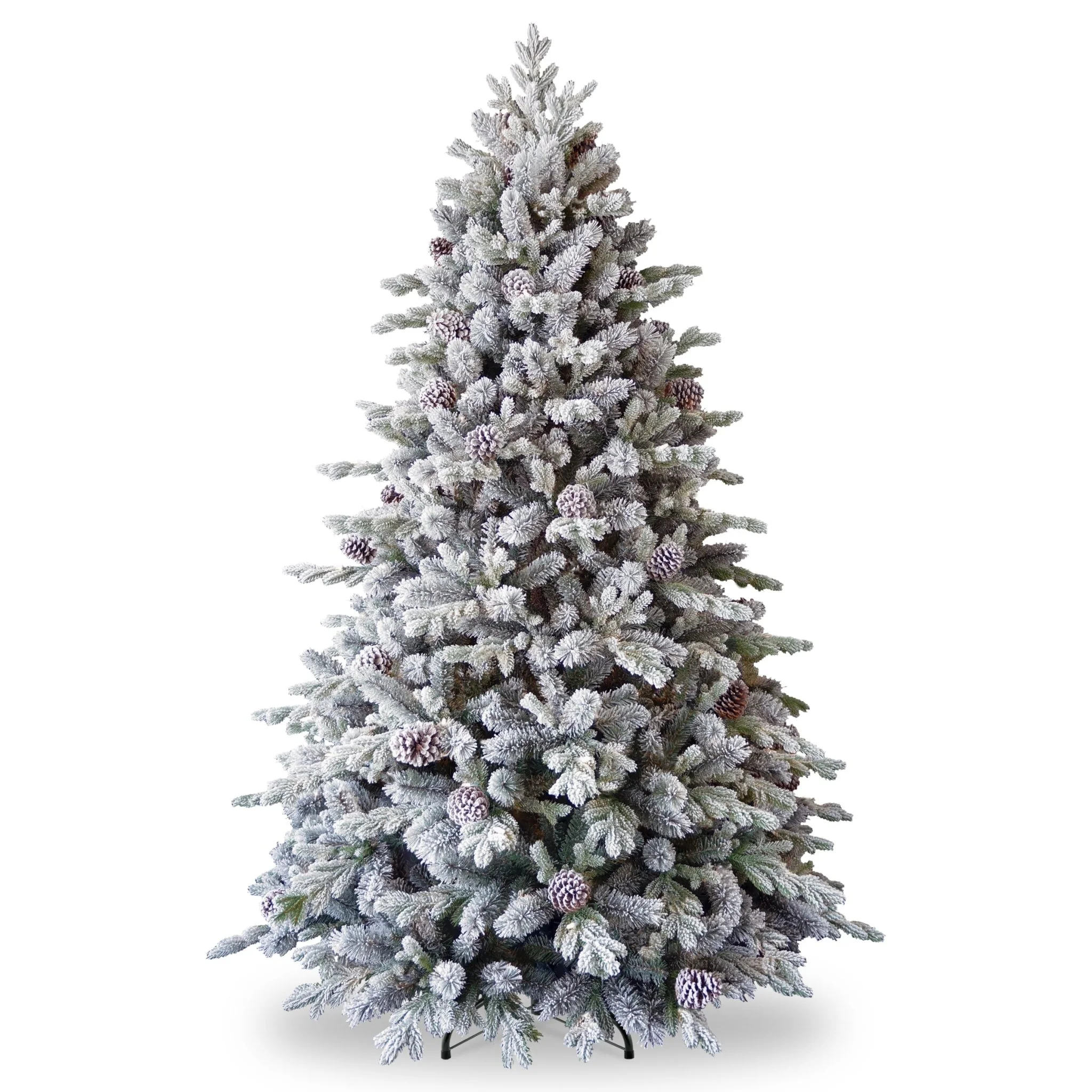 7.5ft Snowy Dorchester Pine Feel Real Christmas Tree - 220cm