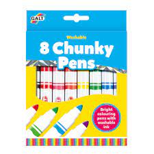 8 Chunky Pens Washable
