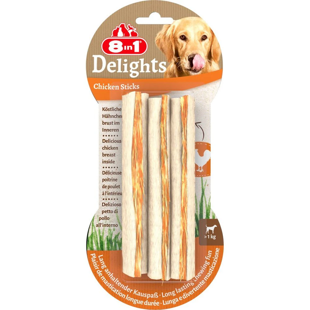 8in1 Delights Chewy Sticks with Chicken Flavour