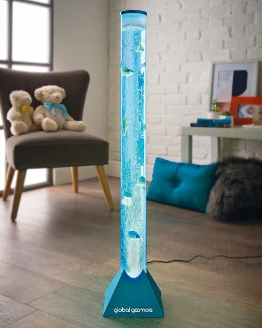 90cm Fish Water Bubble Lamp - Metallic Blue - Image 2