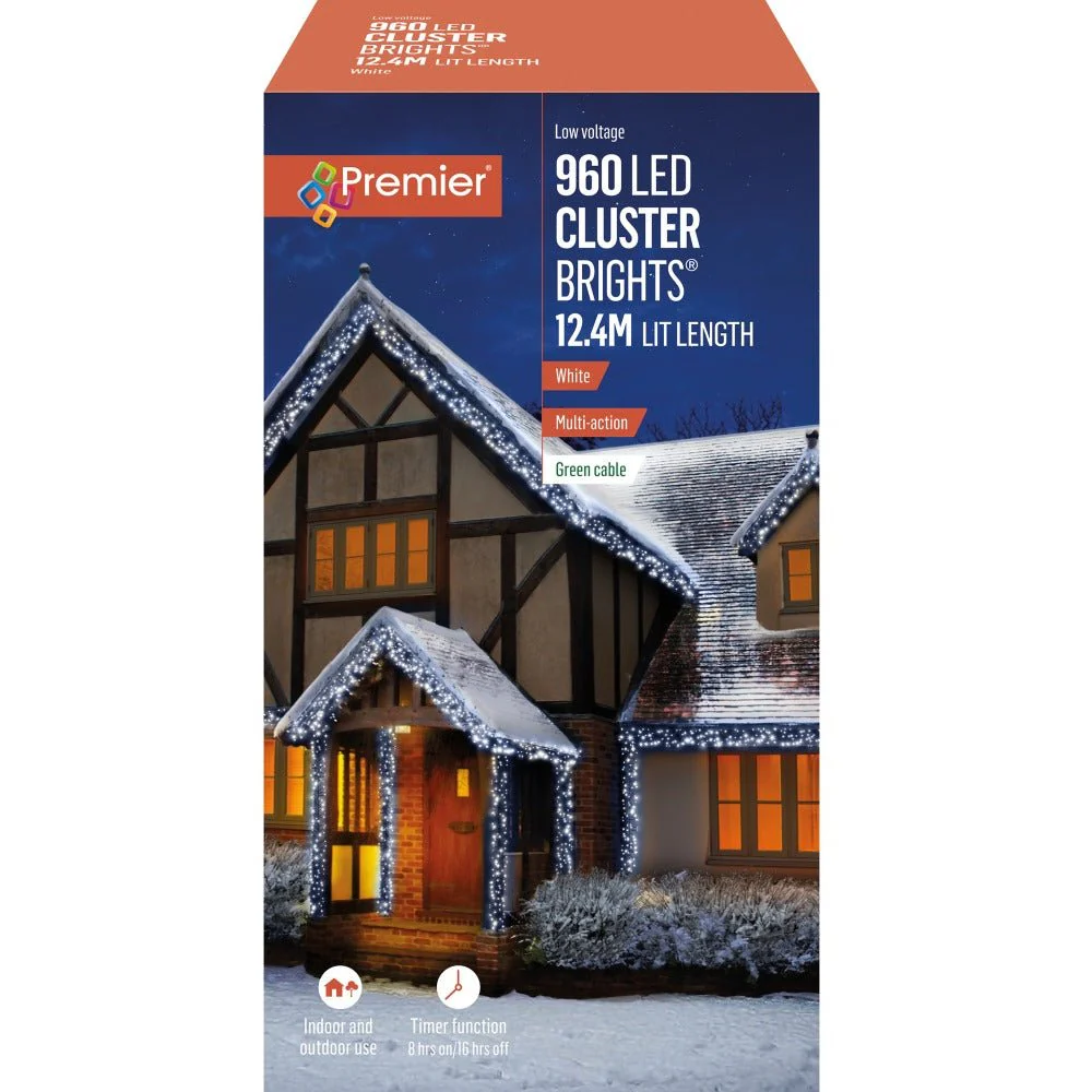 960 Led Multi | Action Clusterbrights With Timer | White