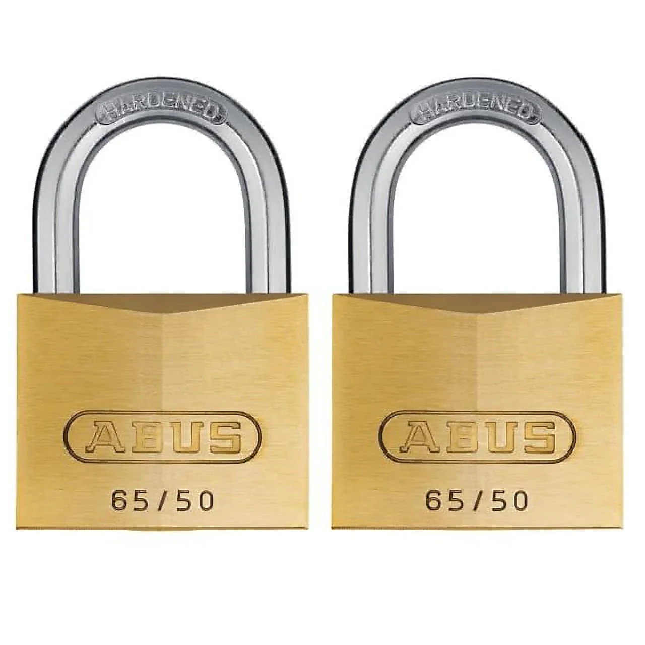 ABUS Mechanical - 65/50mm Brass Padlock Twin Pack