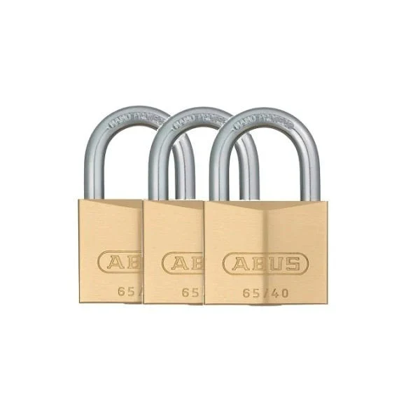 ABUS Premium Padlock brass 65/40mm Triple Pack