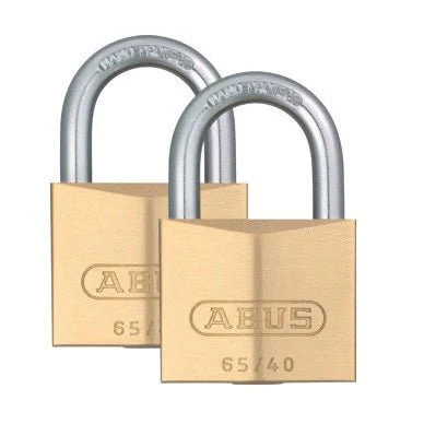 ABUS Premium Padlock brass 65/40mm Twin Pack