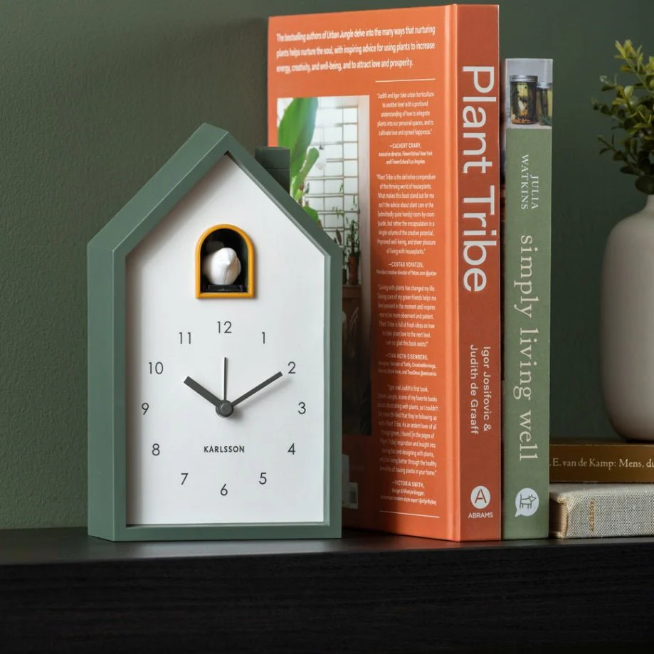 Alarm Clock Modern Cuckoo Jungle Green - Image 4