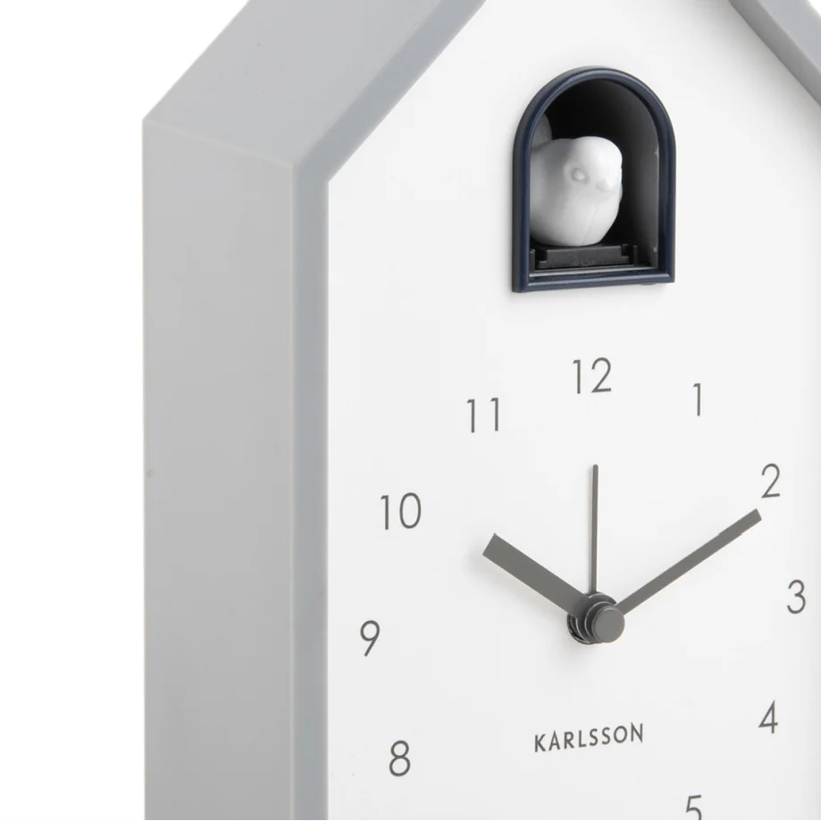 Alarm Clock Modern Cuckoo Mouse Grey - Image 3