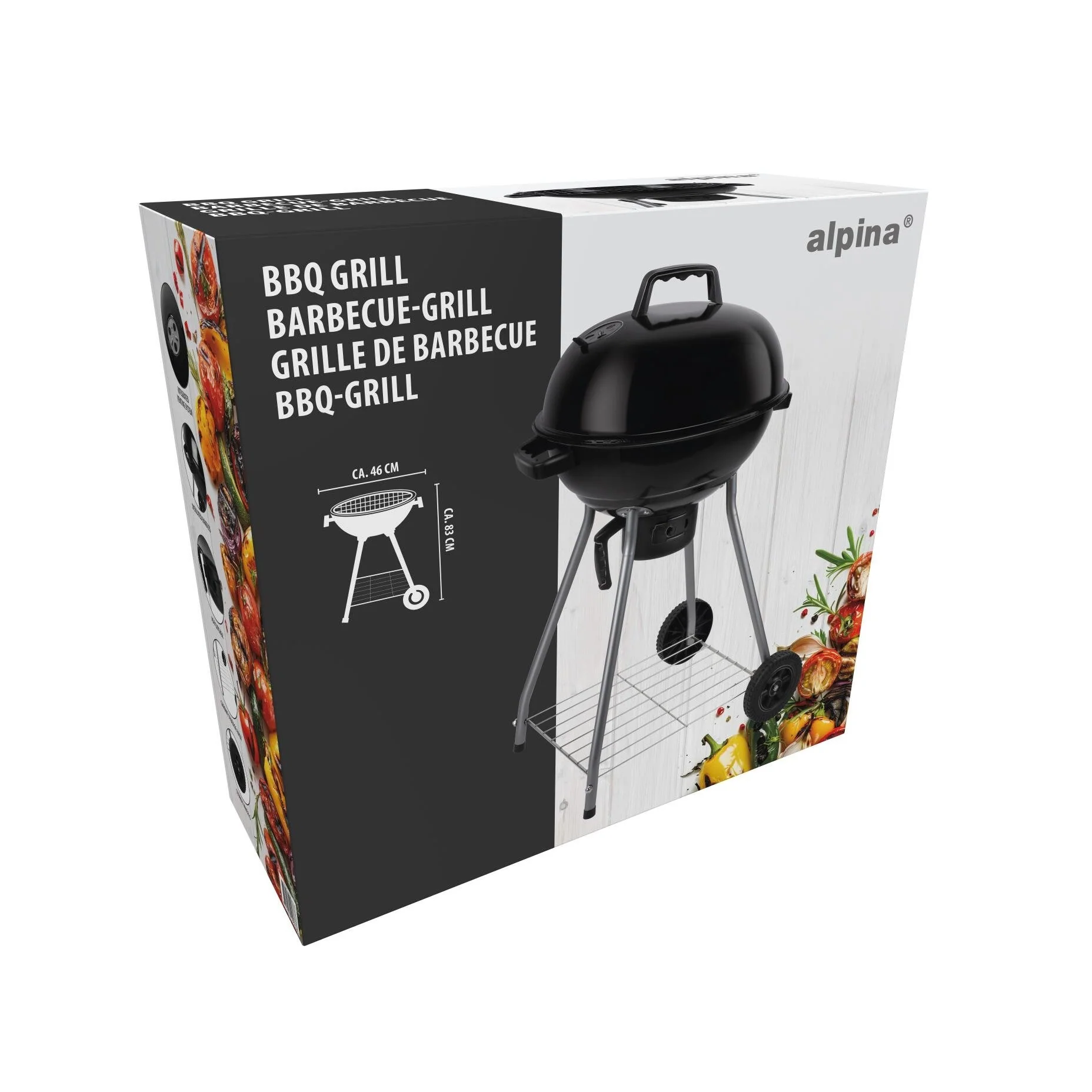 ALPINA BBQ Charcoal Grill 46 cm