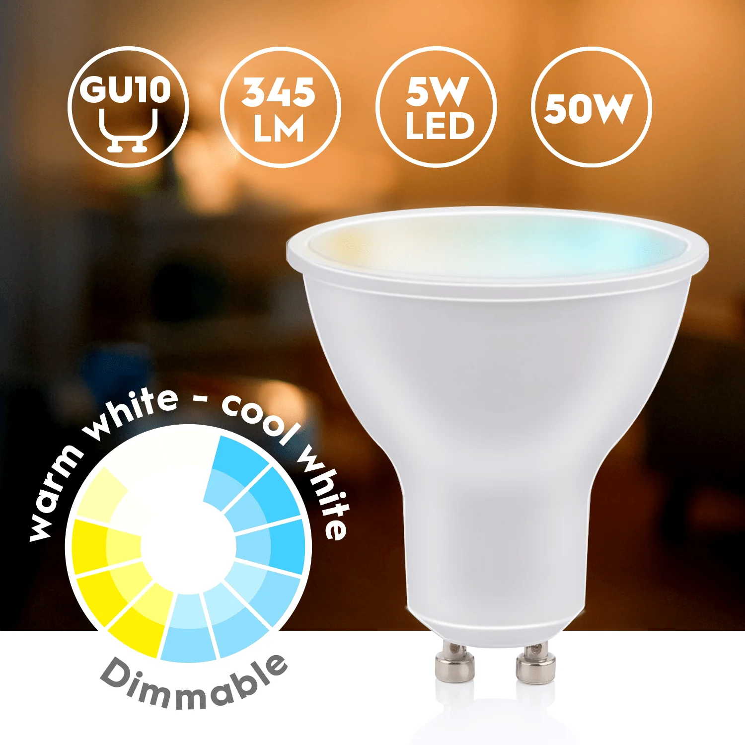 Alpina Smart Bulb Warm / Cool White GU10 5W - Image 3