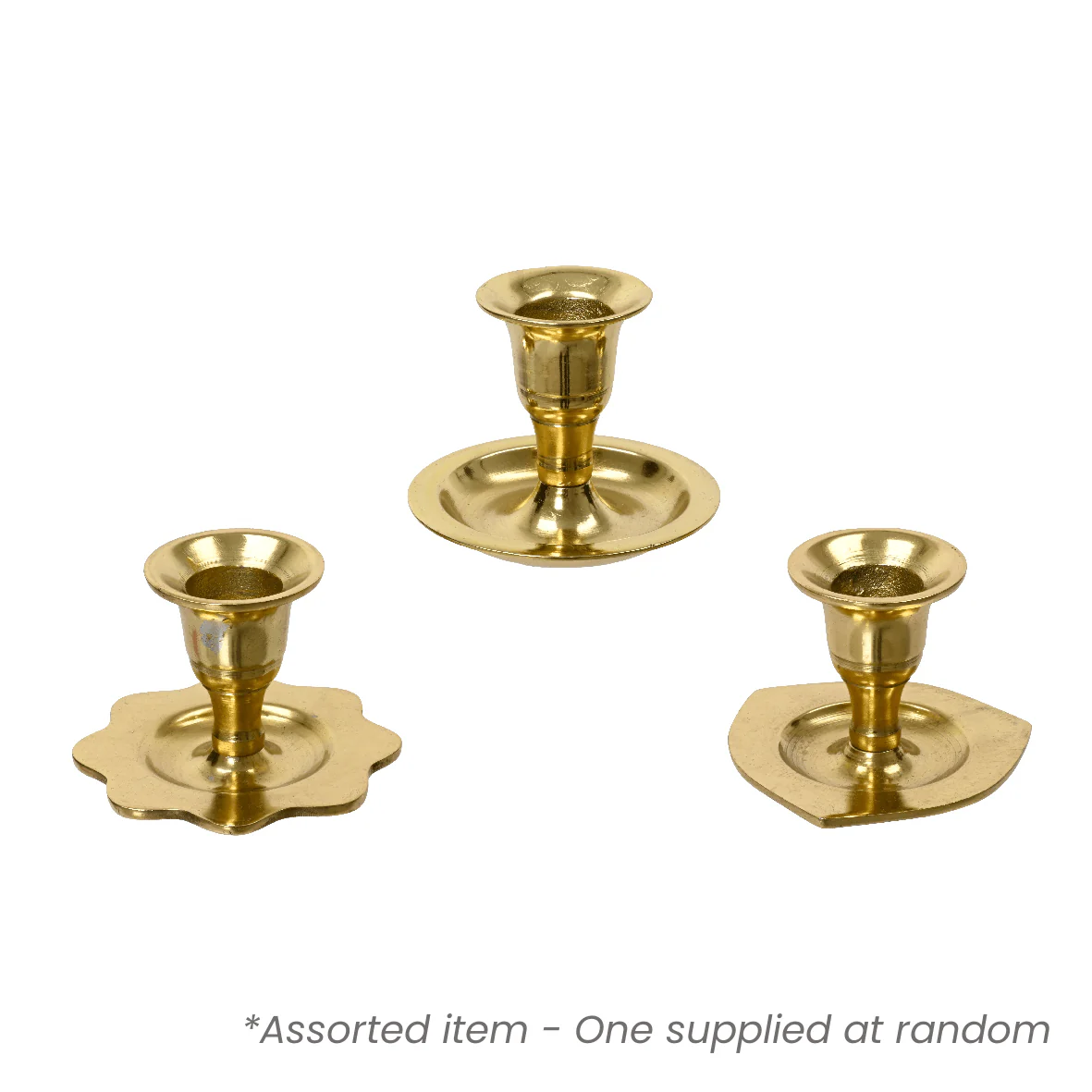 Aluminium Gold Candleholder 6cm Assorted - One Supplied*