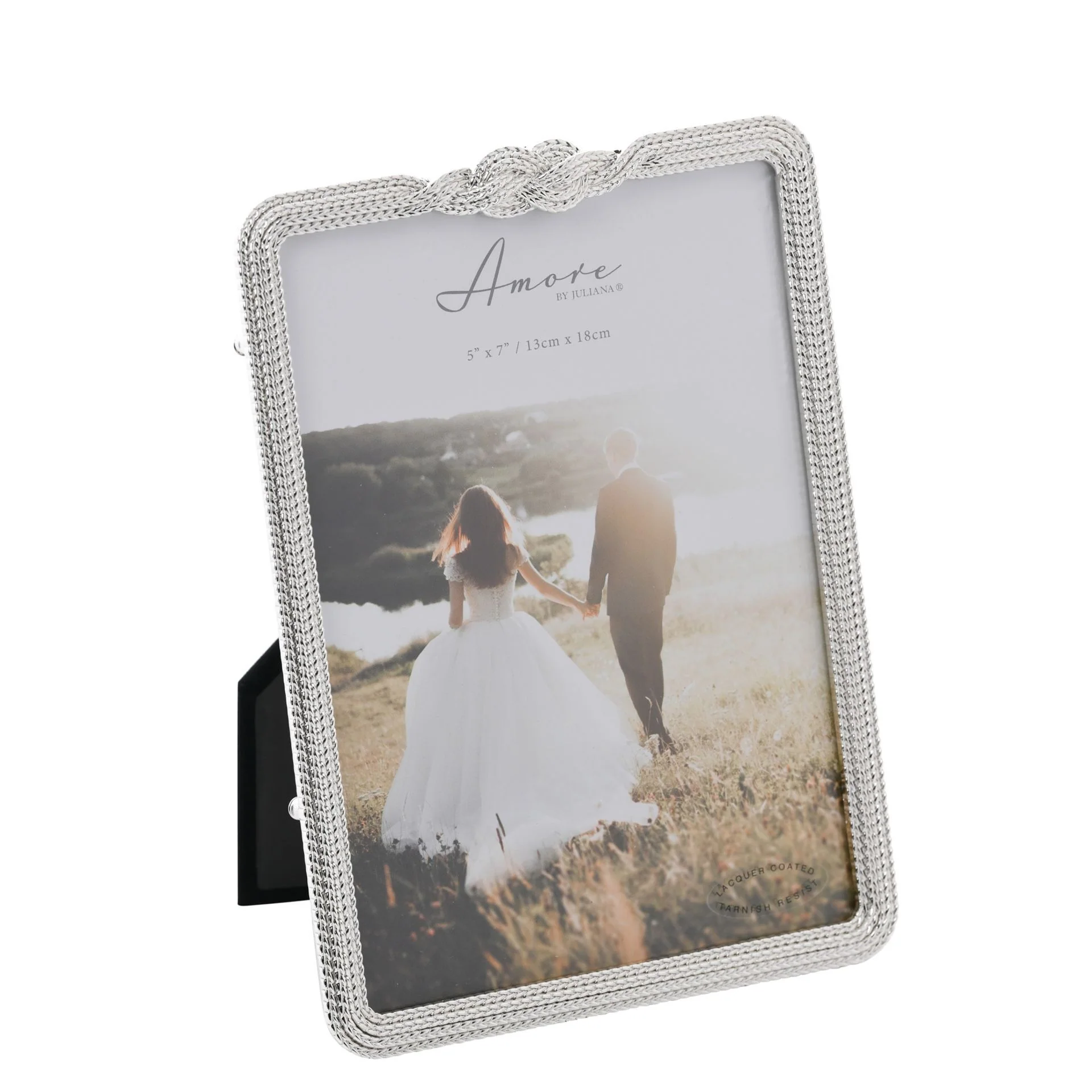 Amore Silverplated Infinity 3D Knot Frame – 5" x 7"