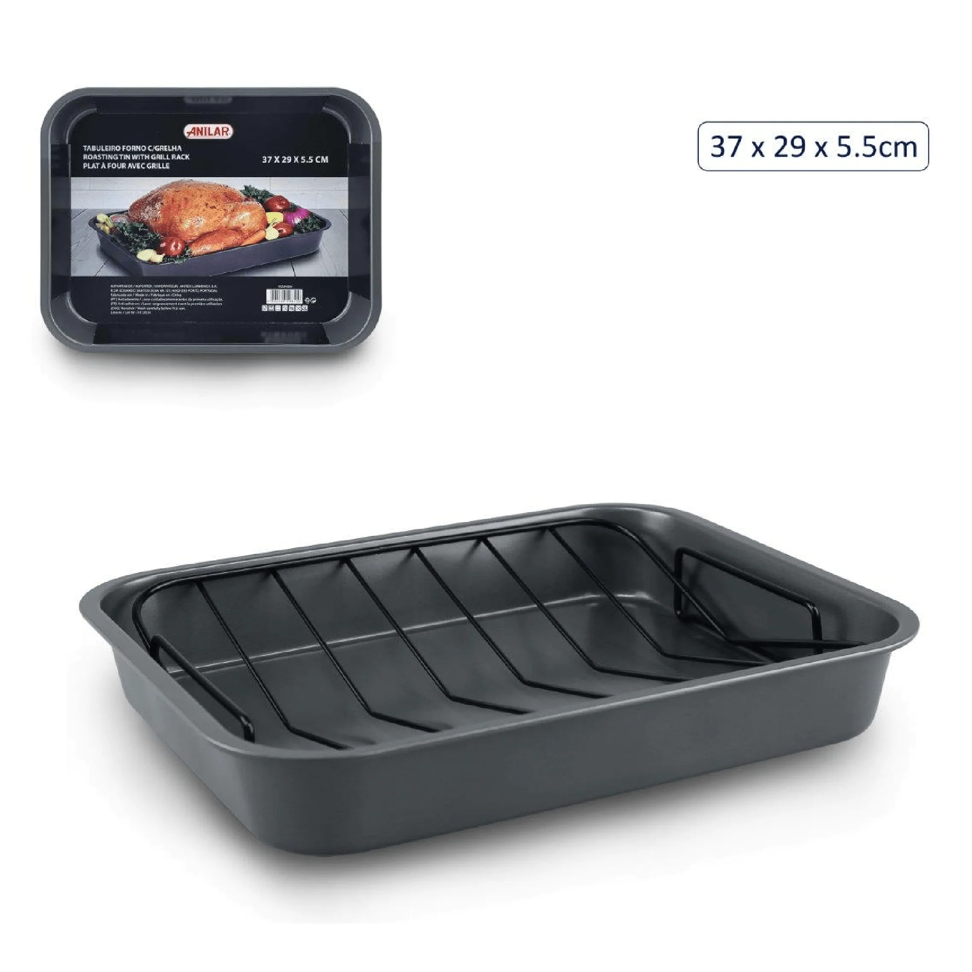 Anilar Roaster Pan with Rack – 37 x 29cm