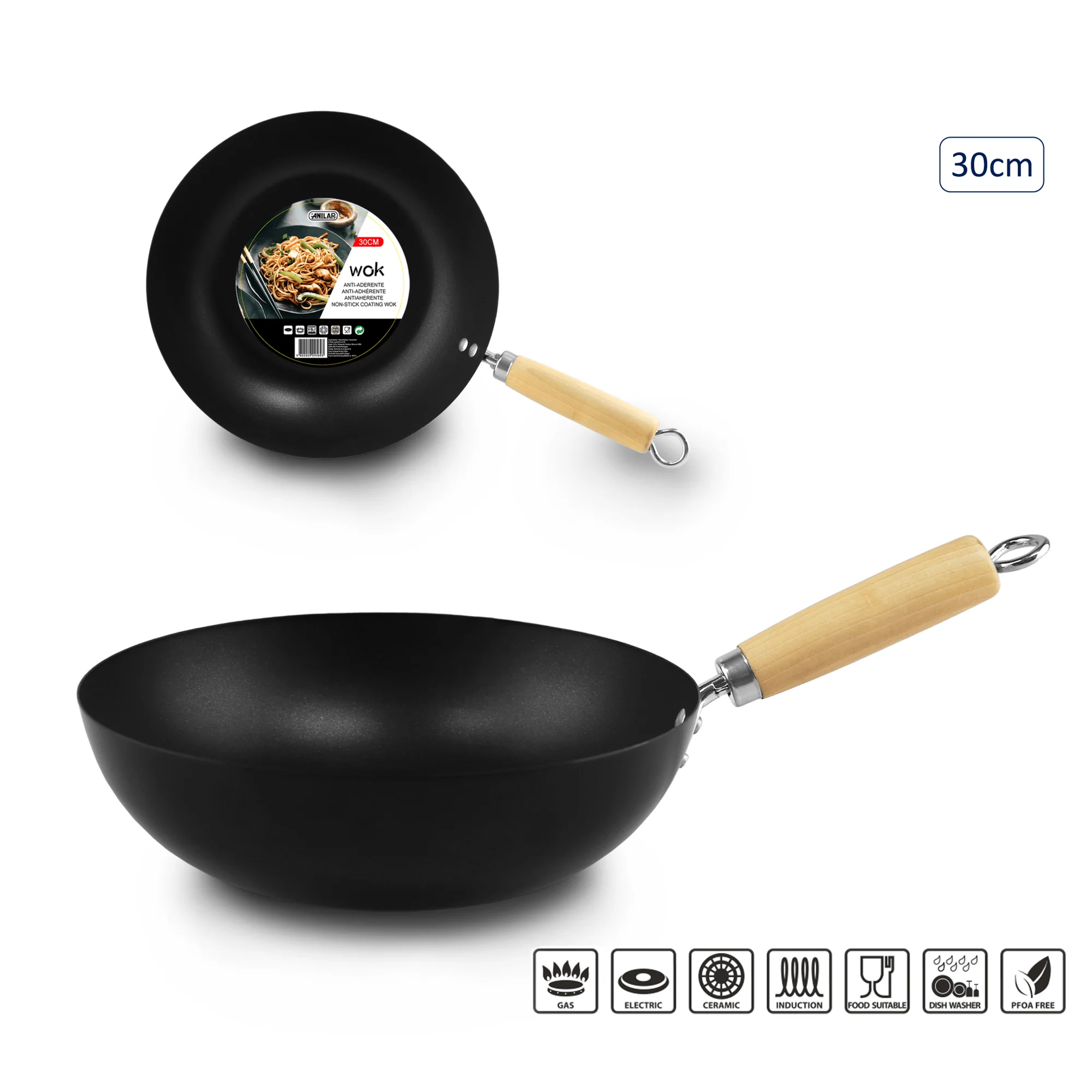 Anilar Wok – 30cm
