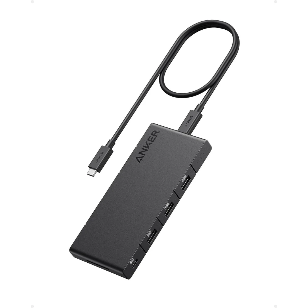 Anker 364 USB C Hub 10-in-1, Dual 4K HDMI) - Black