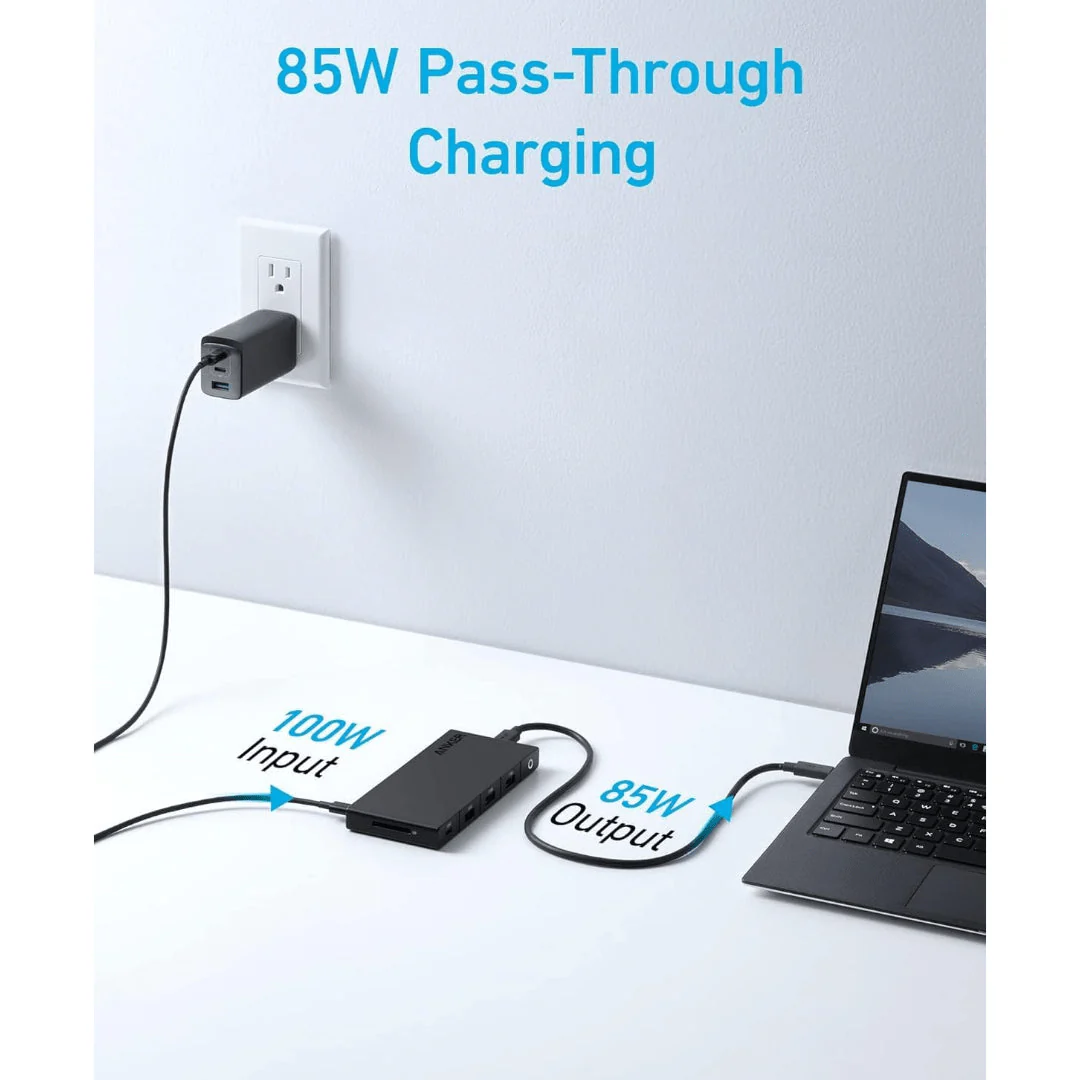 Anker 364 USB C Hub 10-in-1, Dual 4K HDMI) - Black - Image 2