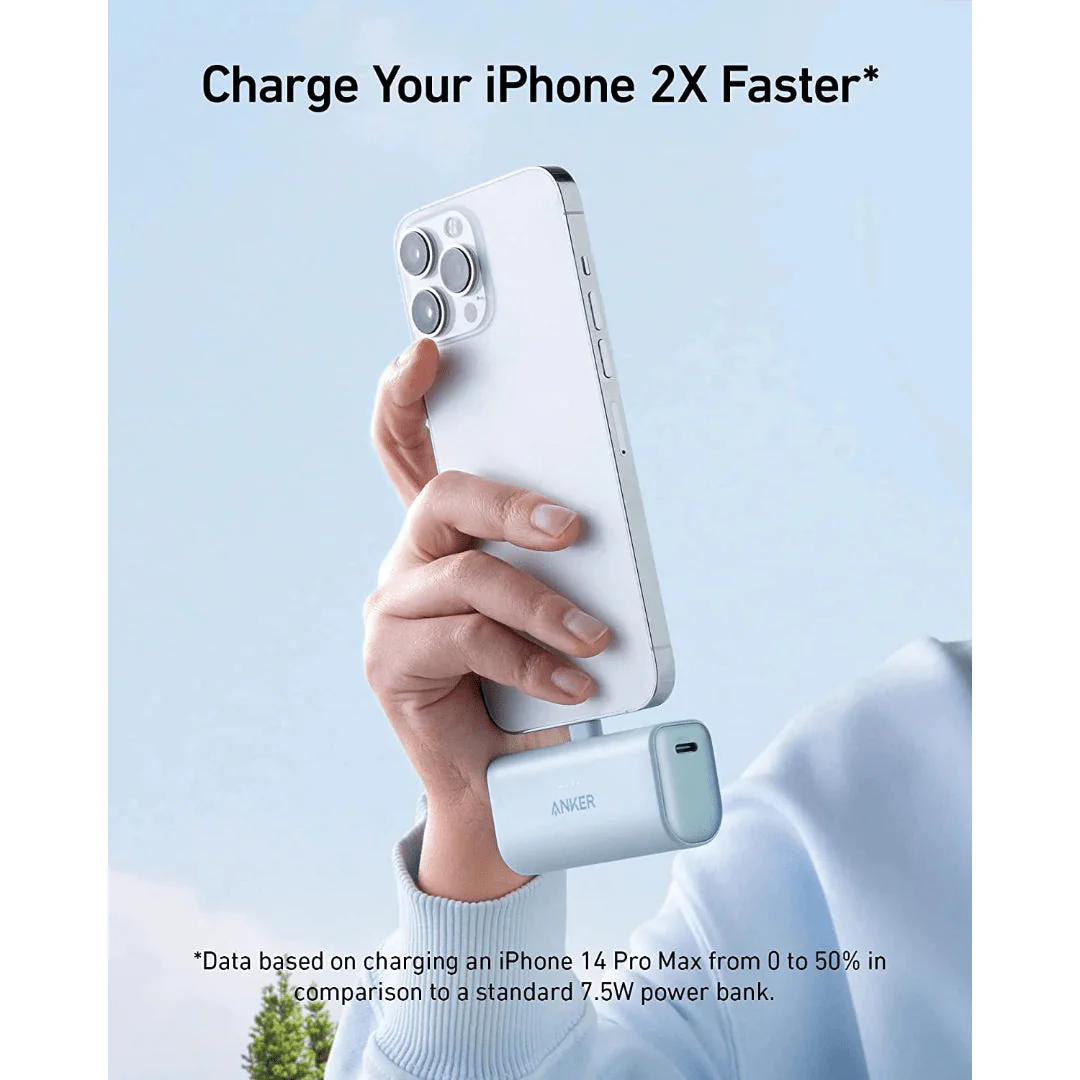 Anker 621 12W Nano Built in Lightning Power Bank 5,000mah - White - Image 7