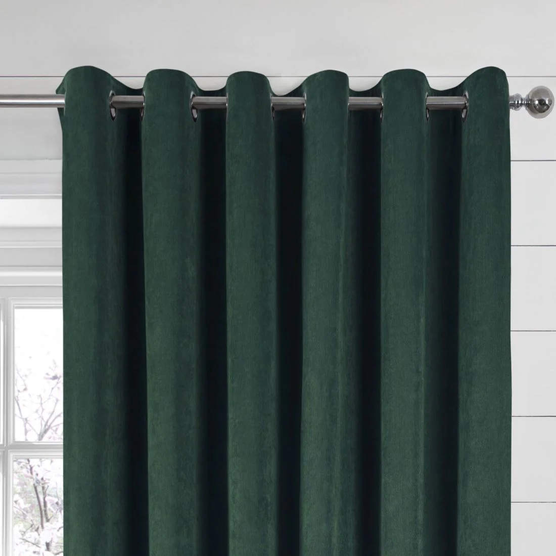 Arosa Emerald Eyelet Curtains 66 x 90 - Image 2