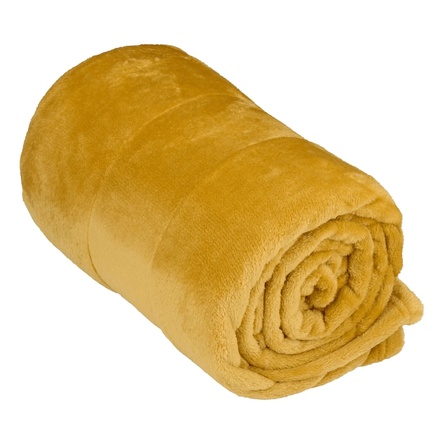 ARTICASA Fleece Throw 200 x 150cm Mustard - Image 2