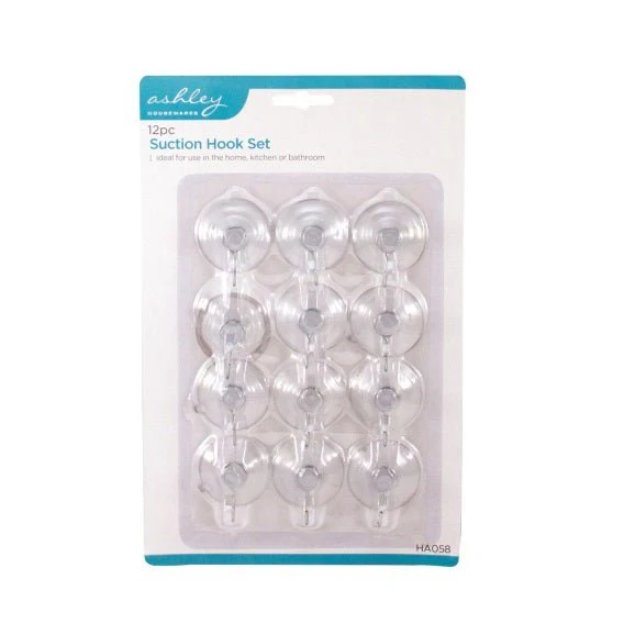 Ashley 12pc Suction Hook Set