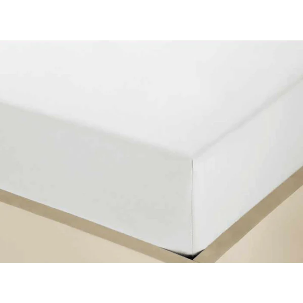 Atlantic Linen 100% Cotton 200 TC Deep Fitted Sheet Double - White