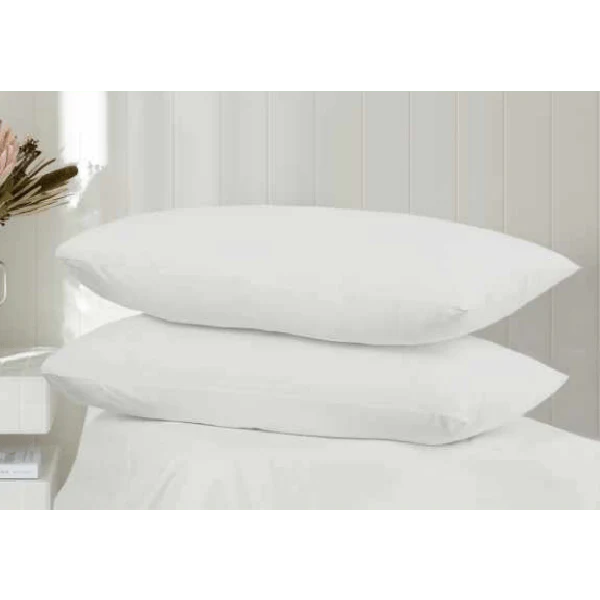 Atlantic Linen 100% Cotton 200 TC Pair Pillowcases - White - Image 2