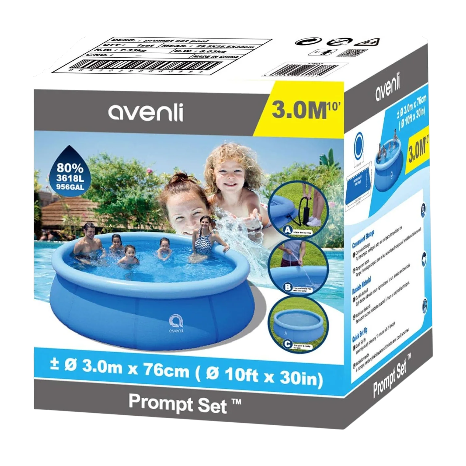 Avenli Prompt Set Pool – Extra Large 10ft