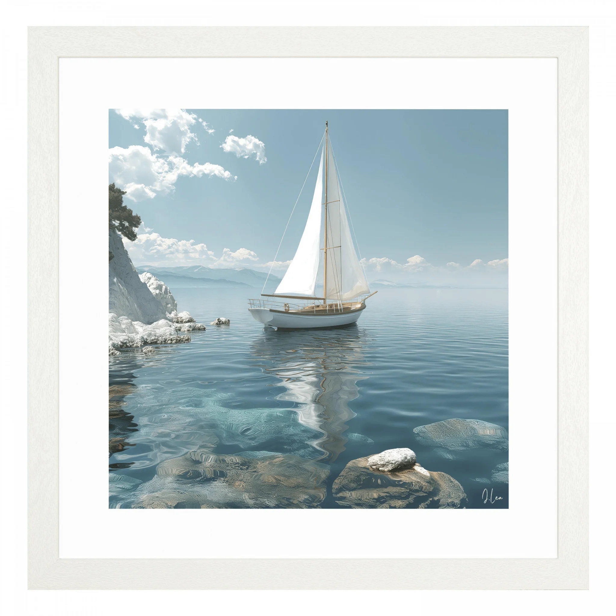 Azure Reflections Framed Wall Art