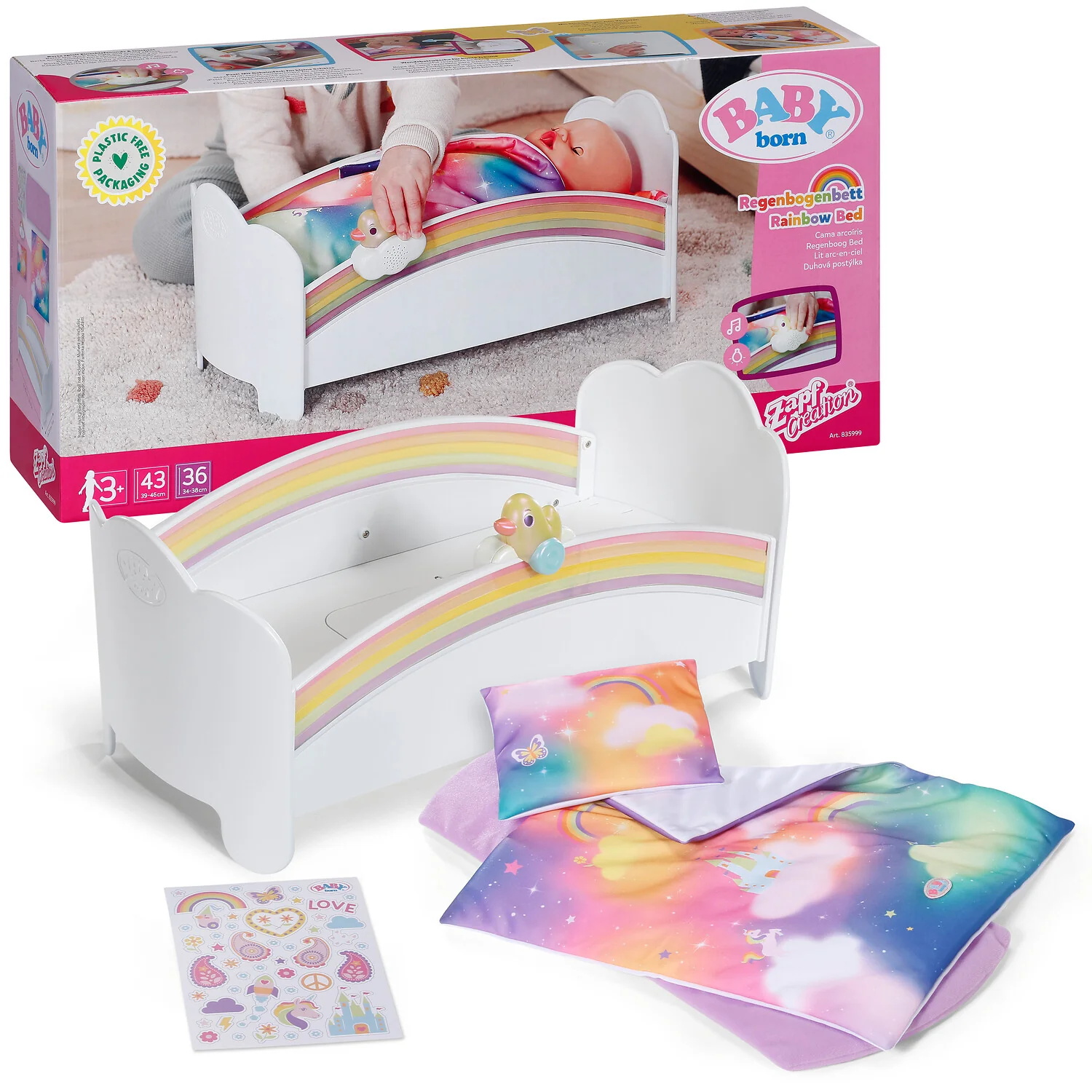 Baby Born Rainbow Bed - Image 8