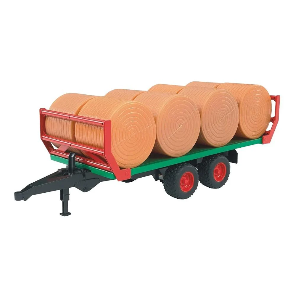 Bruder Bale Trailer With 8 Round Bales