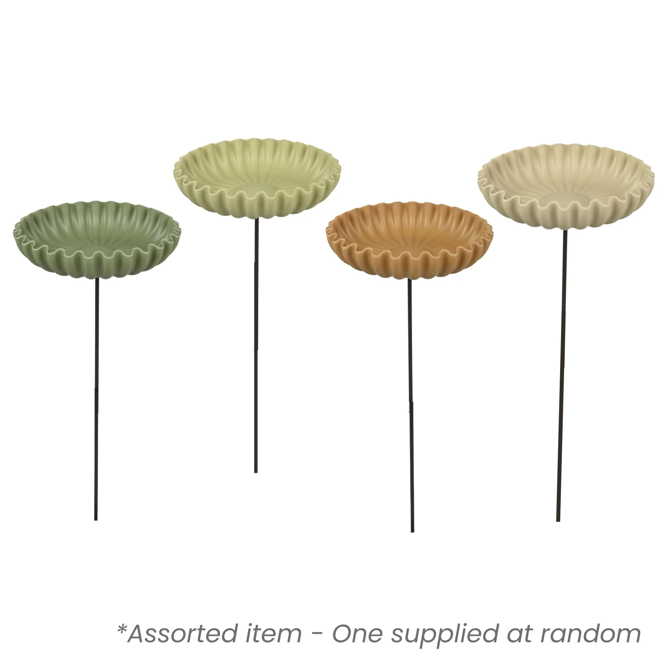 Bamboo Fibre Flower Bird Feeder on Stick Assorted - One Supplied* - Image 2