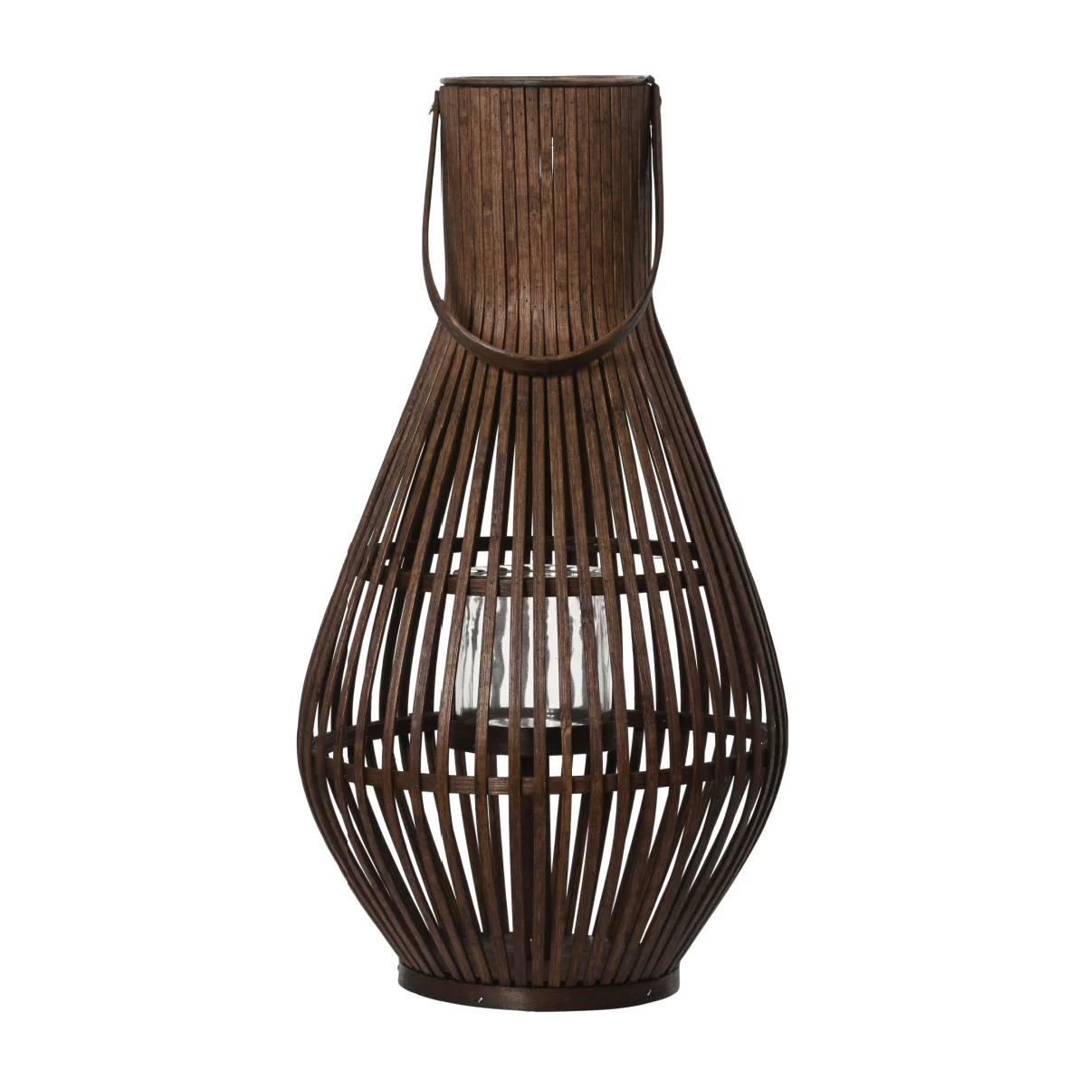 Bamboo Lantern Round, Brown – 55 cm