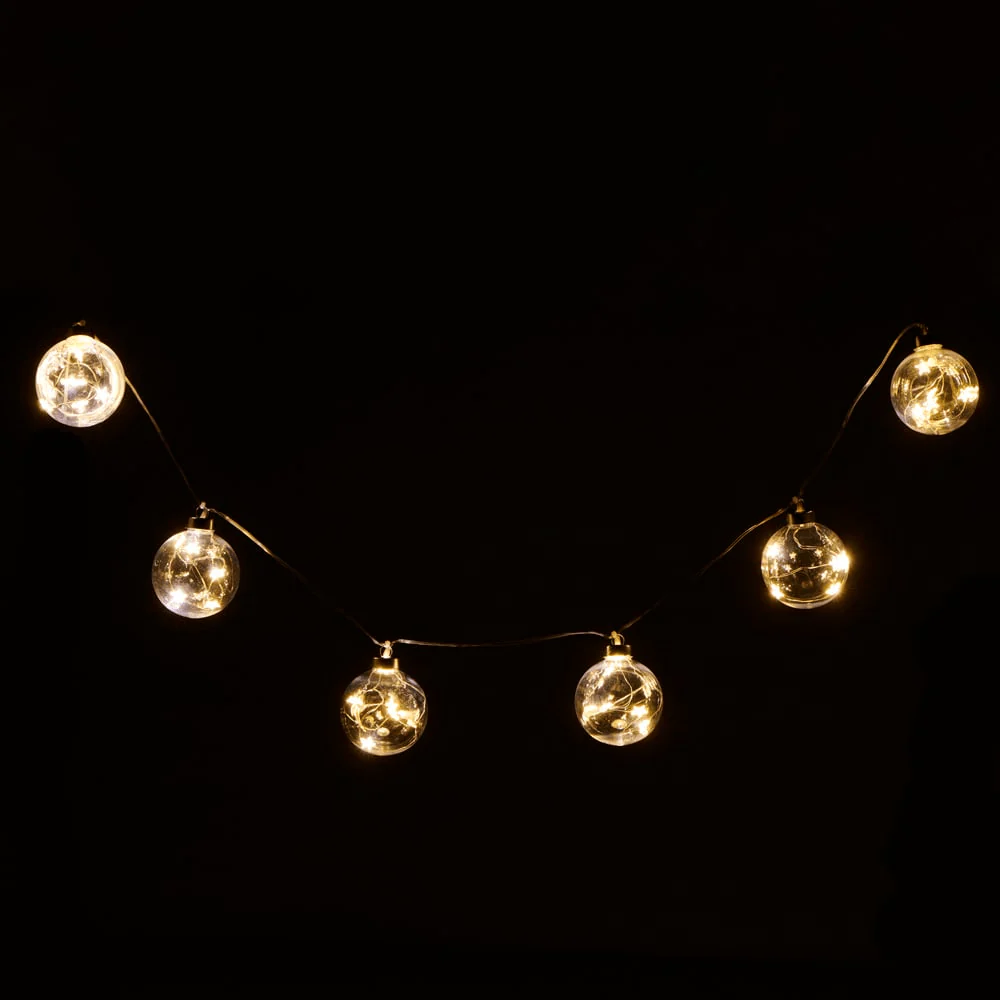 Battery Operated Encapsulated Stars 6 Bulb String Light - Image 2