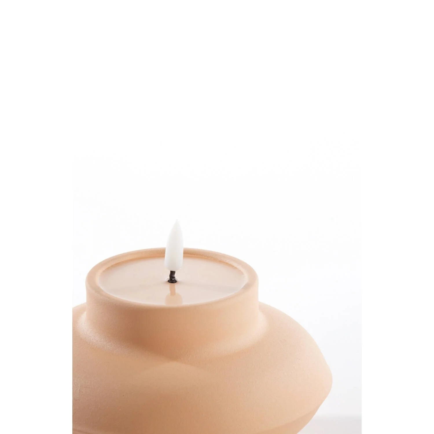 Battery Operated LED Candle 14 x 10.5cm JAYDIE Light Peach - Image 3