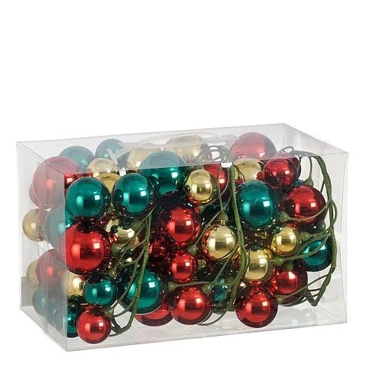 Bauble Garland Traditional Toned Colours 180cm