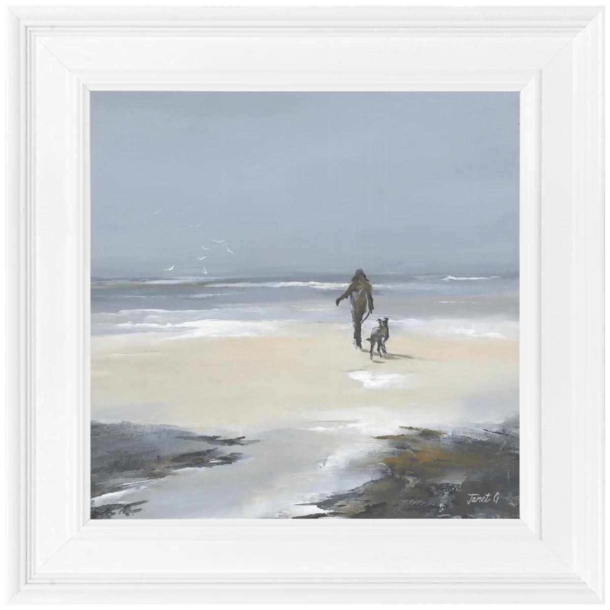 Beach Walk Small I HF Framed Picture - GW114