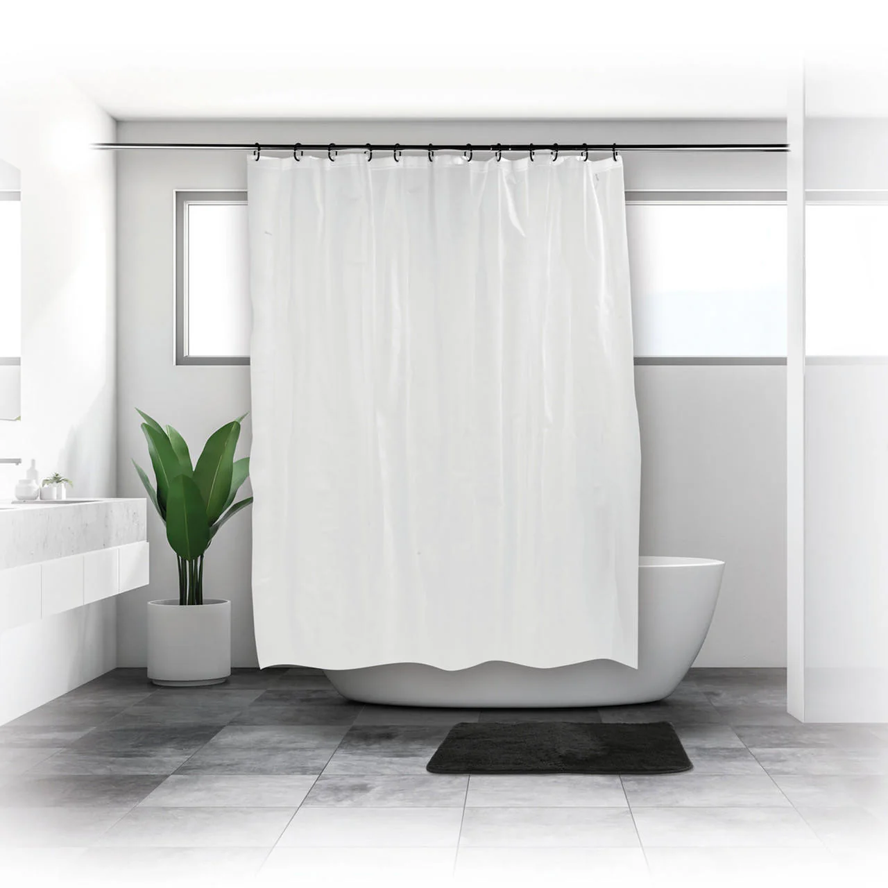 Beldray Antibac Shower Curtain White - Image 4