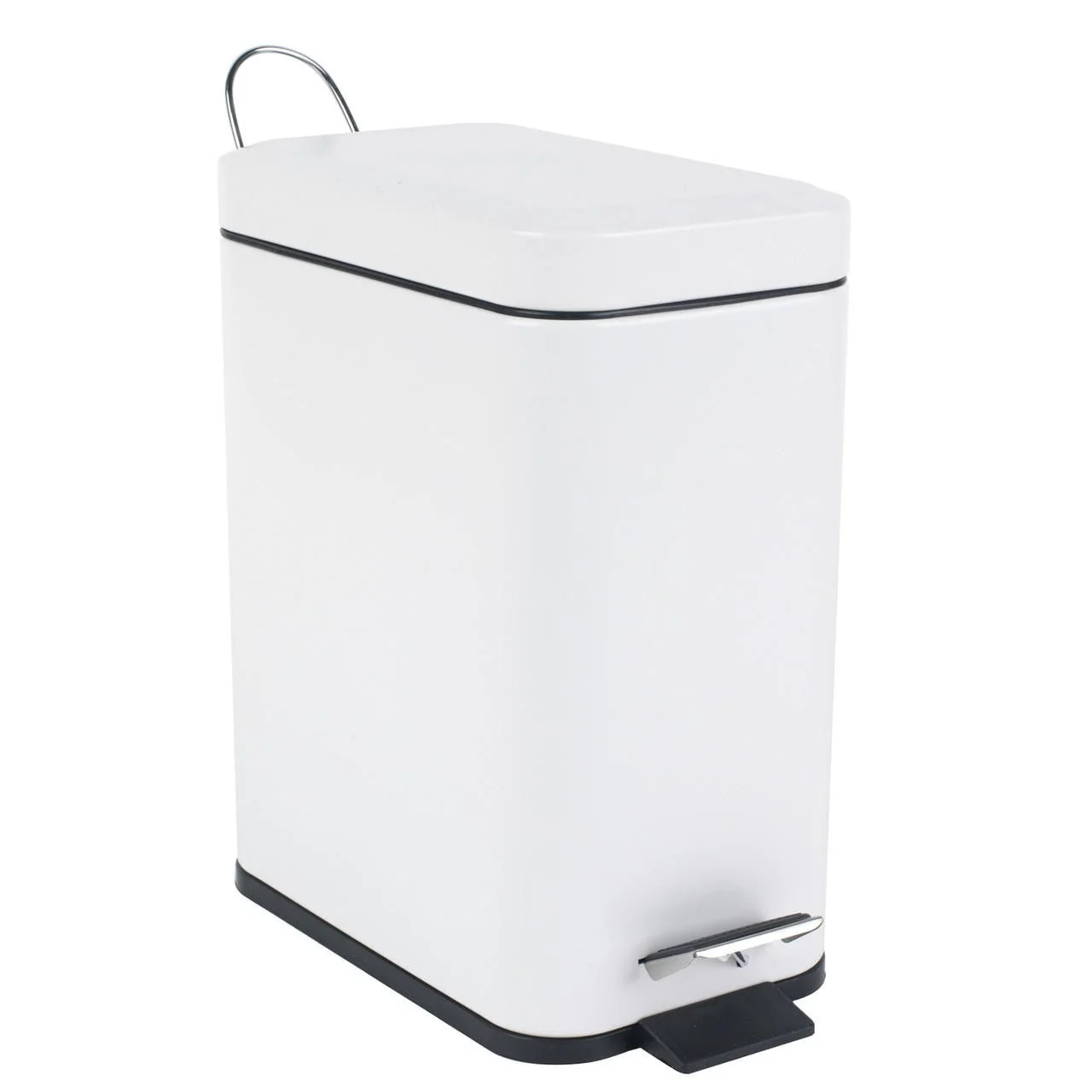 Beldray Rectangular Pedal Bin White 5 Litre