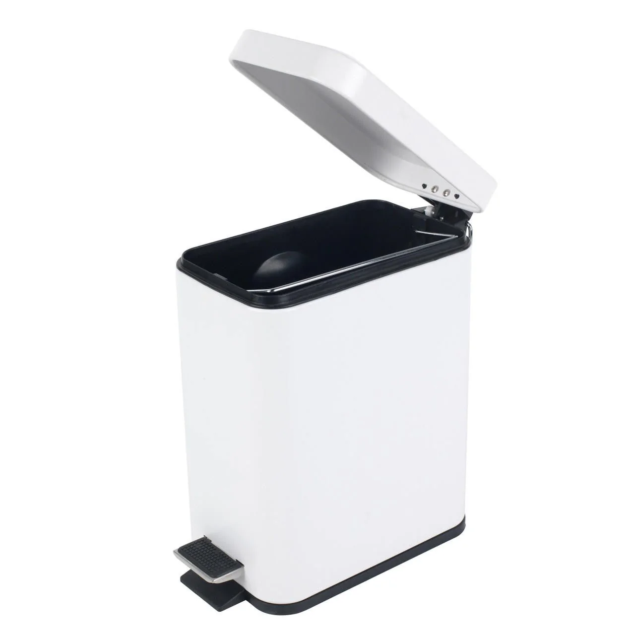 Beldray Rectangular Pedal Bin White 5 Litre - Image 3