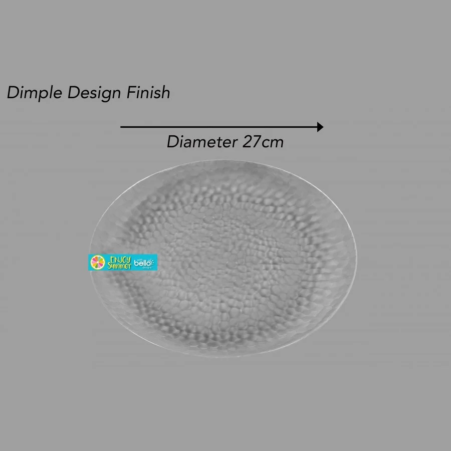Bello Large Plastic Plate 27cm Dimple Range