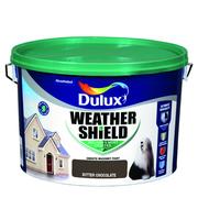 BITTER CHOCOLATE Dulux Weathershield Masonry Paint Colours - 10 Litre - Image 2